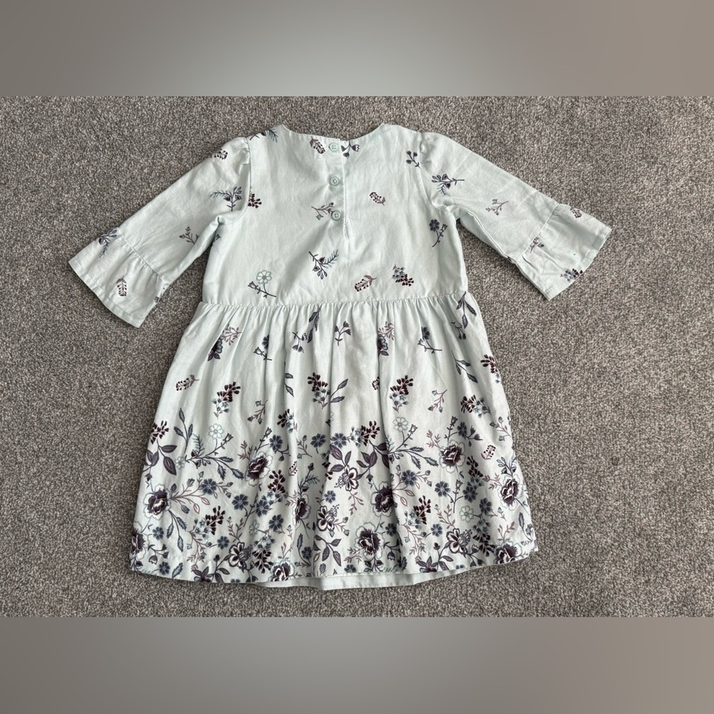 GAP TODDLER GIRL LIGHT BLUE FLORAL DRESS - SIZE 4T